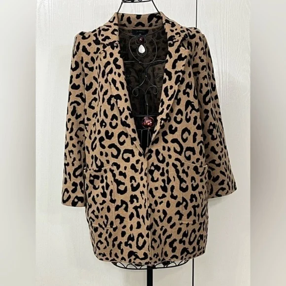 🟢 J. Crew Leopard Print 3/4 Sleeve Cardigan - Picture 8 of 13